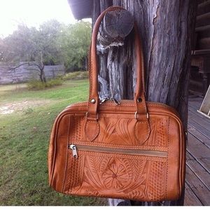 Vintage Tooled Leather Purse